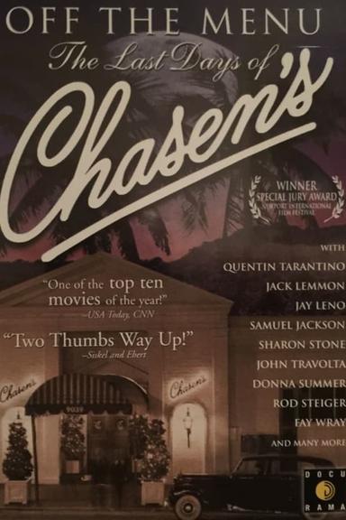 Off the Menu: The Last Days of Chasen's poster