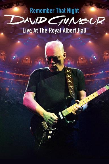 David Gilmour - Remember That Night poster