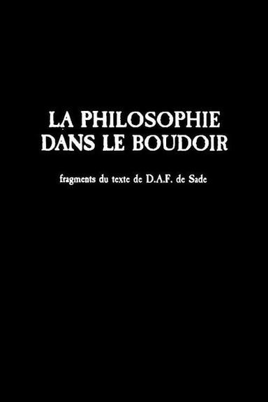 La philosophie dans le boudoir poster