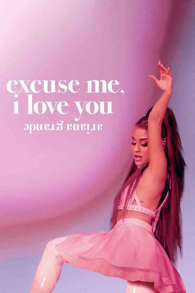 ariana grande: excuse me, i love you poster