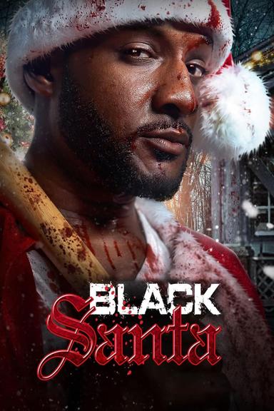 Black Santa poster