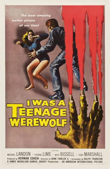 I Was a Teenage Werewolf poster