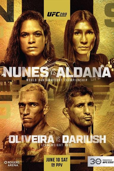 UFC 289: Nunes vs. Aldana poster