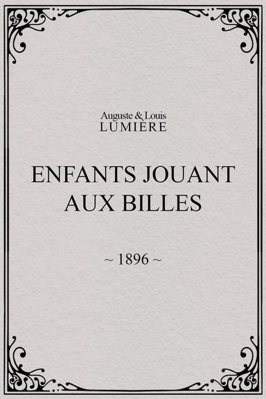 Enfants jouant aux billes poster