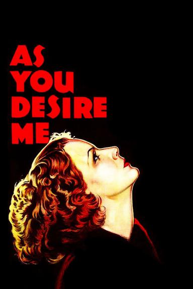 As You Desire Me poster