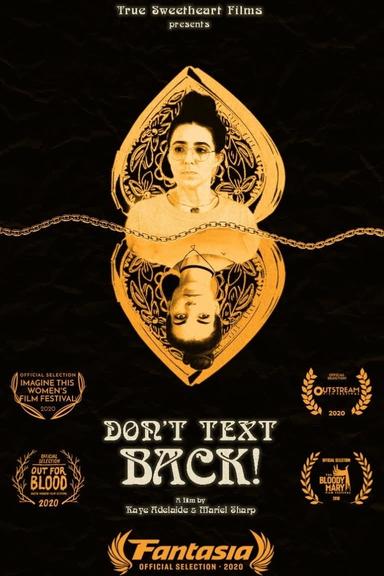 Don't Text Back poster